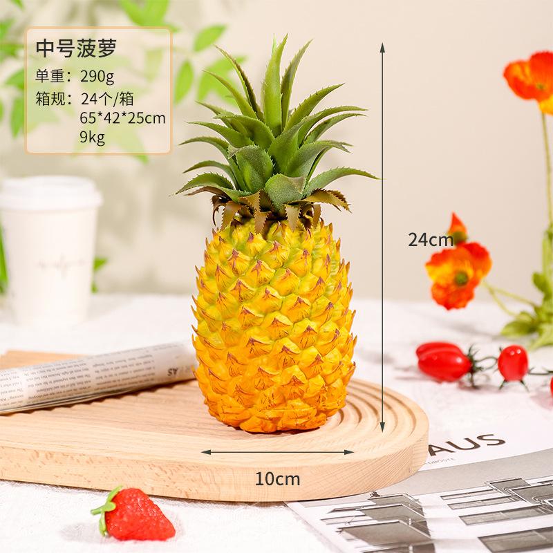 Simuliertes Ananas-Ornament Weiches PVC Ananas Fake-Frucht-Modell Künstliche Früchte Schrankdekoration Foto-Requisite Ästhetische Deko