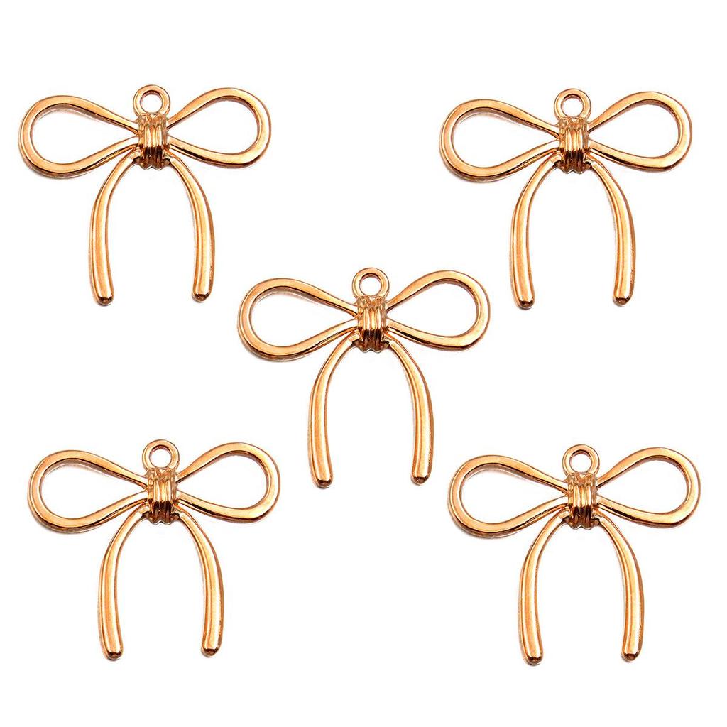 23 Styles Bowknot DIY Alloy Hollow Pendant Charm for Handmade Necklace & Bracelet