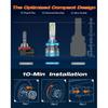 FAHREN H11 Fog Bulbs, Upgraded 120W 40000LM H8/H9 Bright Lighting Bulb, 6500K Cool White IP68 Waterproof,Quick Installation, Pack of 2