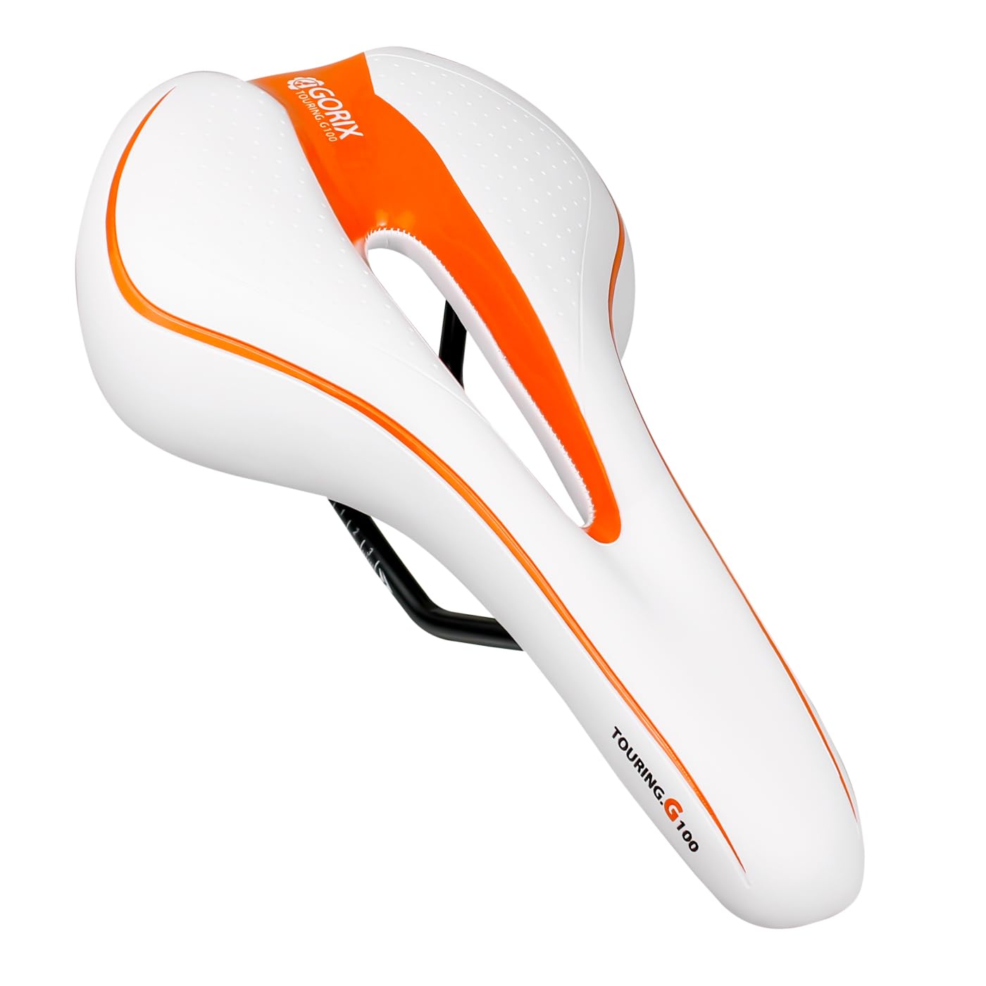 

GORIX Bicycle Saddle Soft Compatible with Road Mountain x (Gorix) Low-Rebound [Thick Cushion, Type, Stylish, Customizable] Bikes, Bikes, etc. (White