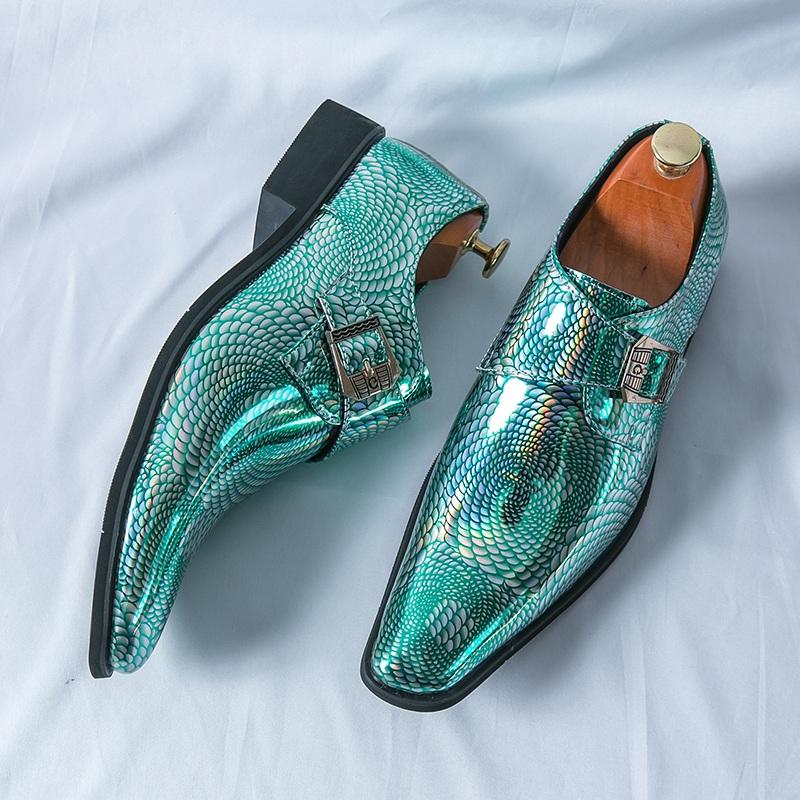 New Designer Fashion Men's Serpentine Monk Strap Oxford Shoes Moccasins Wedding Prom Homecoming Party Footwear Zapatos Hombre