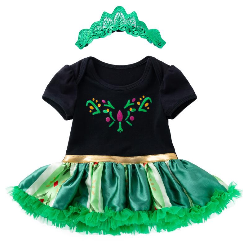 New Summer '02 Baby Frozen Two-Piece Dress: Short-Sleeved Top with Wings and Skirt
