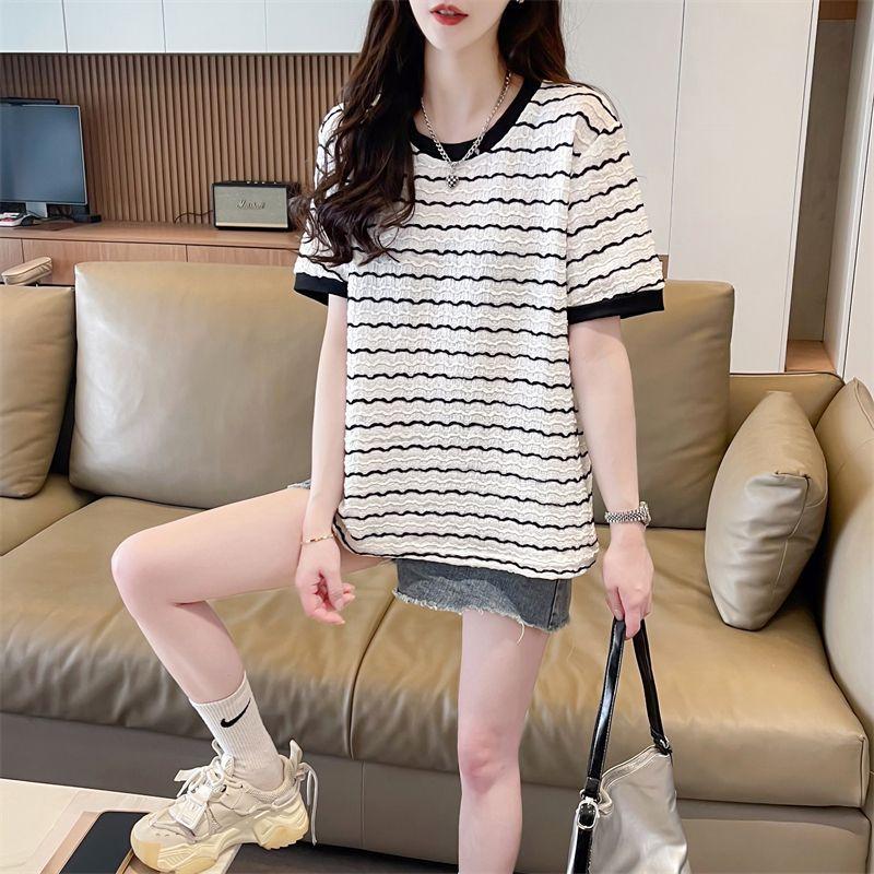 Loose Casual Versatile Short-sleeved T-shirt for Women Summer New Design Round Neck Top