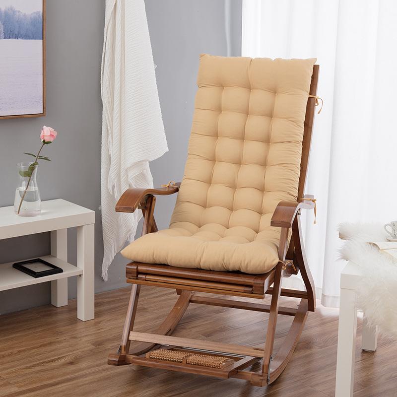 Thickened Quilted Nap Lounge Chair Pad Vine Chair Rocking Chair Dual-use Cushions Elderly Chair Mat Four Season Universal Breathable Seat Cushion