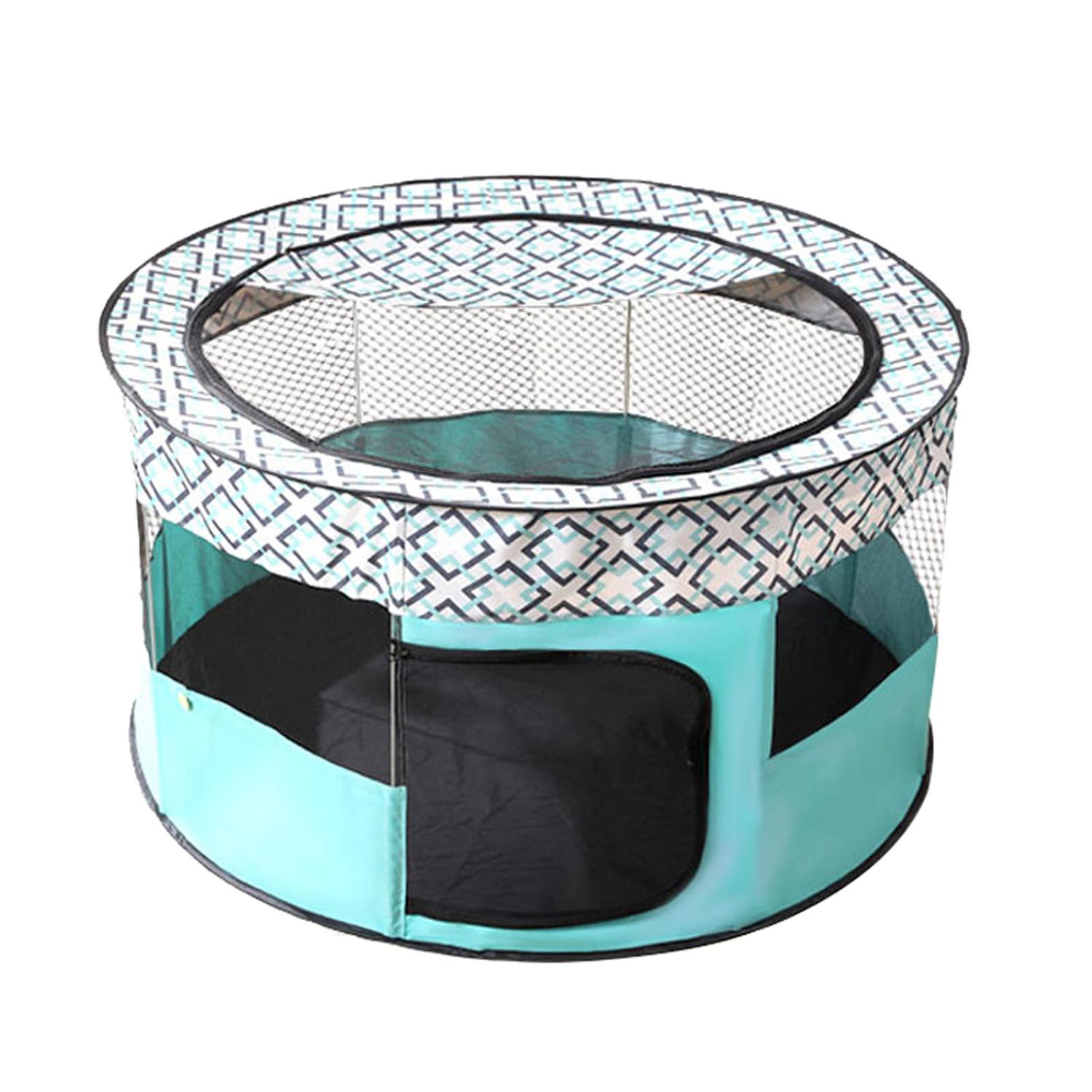 

1 шт. Складная переносная палатка для домашних животных, манеж для кошек, клетка для собак, для использования в помещении и на открытом воздухе, палатка-кровать для собак, палатка-конура, загон для щенков и котят, уютный M