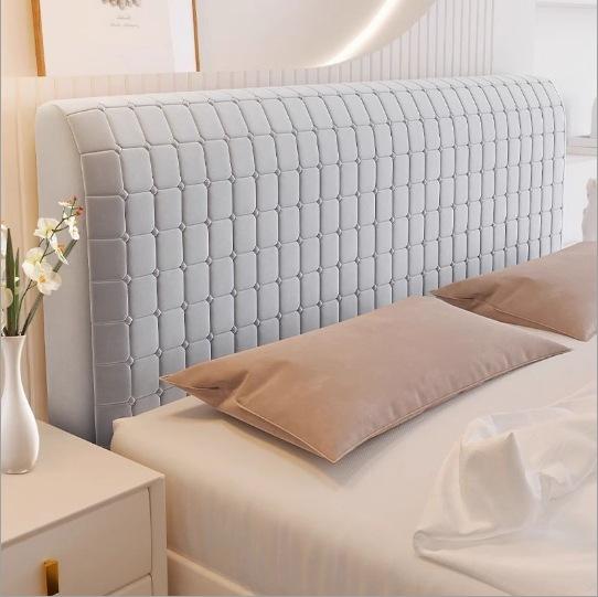Full Surround Bedside Protective Cover Wooden Bed Backrest Soft Cotton Clip All Season Universal Dust Cover Thickened High-end Concealing Artifact