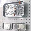 Soft Rubber Base Magnetic Parts Tray Stainless Steel Screw Tray  Hardware Accessories
