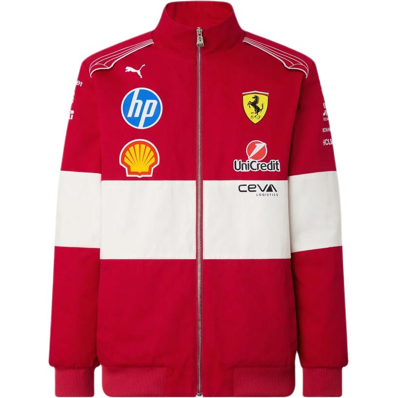 

Puma X Ferrari F1 Модная универсальная куртка на молнии с длинным рукавом и воротником-стойкой, мужская куртка, красная 763954-01 XS