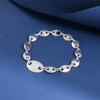 APM Monaco Coffee Bean Niche 925 Silver Bracelet Women's Style AB4364OX