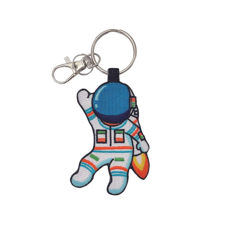 

[HINIHAO HI,] 1 pc Astronaut Double-Sided Embroidered Keychain