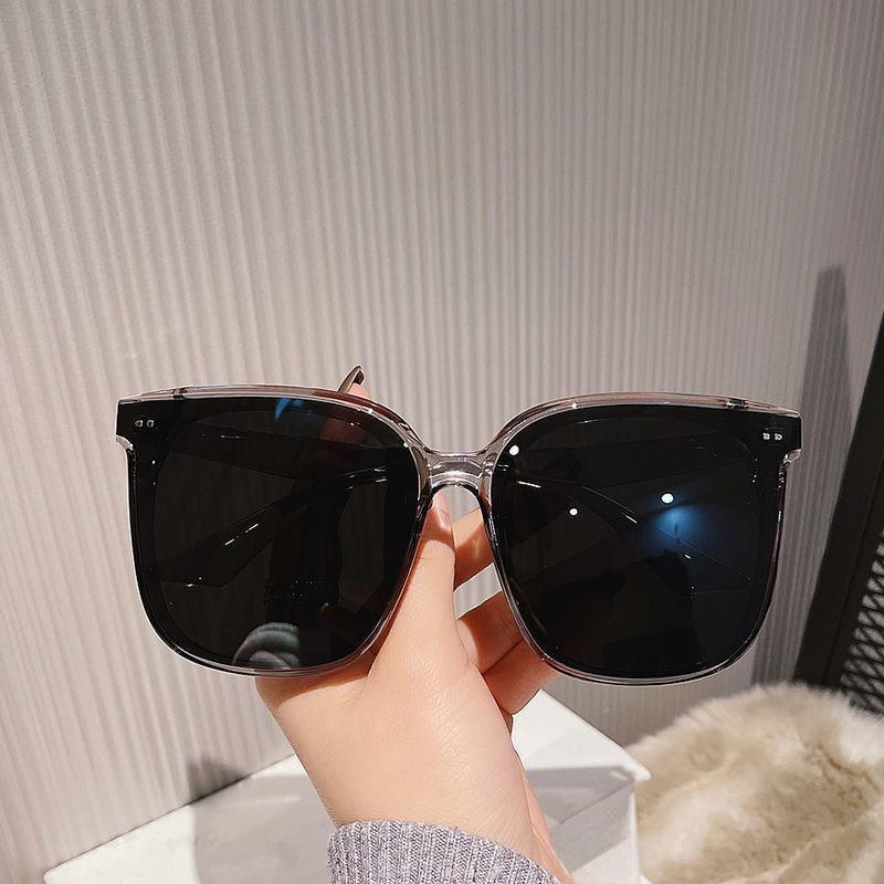 Vintage Style Square Sunglasses Woman Big Frame Black Glasses Uv Protection Eyewear For Men Driving Hiking Sunglass Uv4000