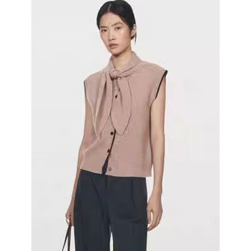 MD Women Clothes Early Autumn Elegant Stacked Commuter Style Intellectual Fleece Lead Vest Vest Female 05653800707