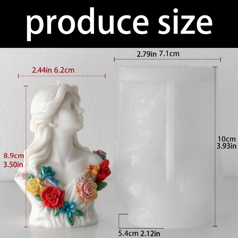 Flexibilní Pevná Silikonová Forma Domácí Doplněk Přenosná pro Figurku Bohyně Sádrové Umění Snadno Čistit Zachycení Detailů