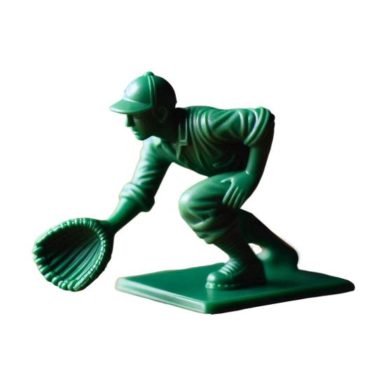 

Зеленая фигурка бейсболиста, питчера, ловца, полевого игрока, бейсболиста, солдата, скульптура, модель, игрушка, украшение для домашнего офиса, рабочего стола, орнамент H