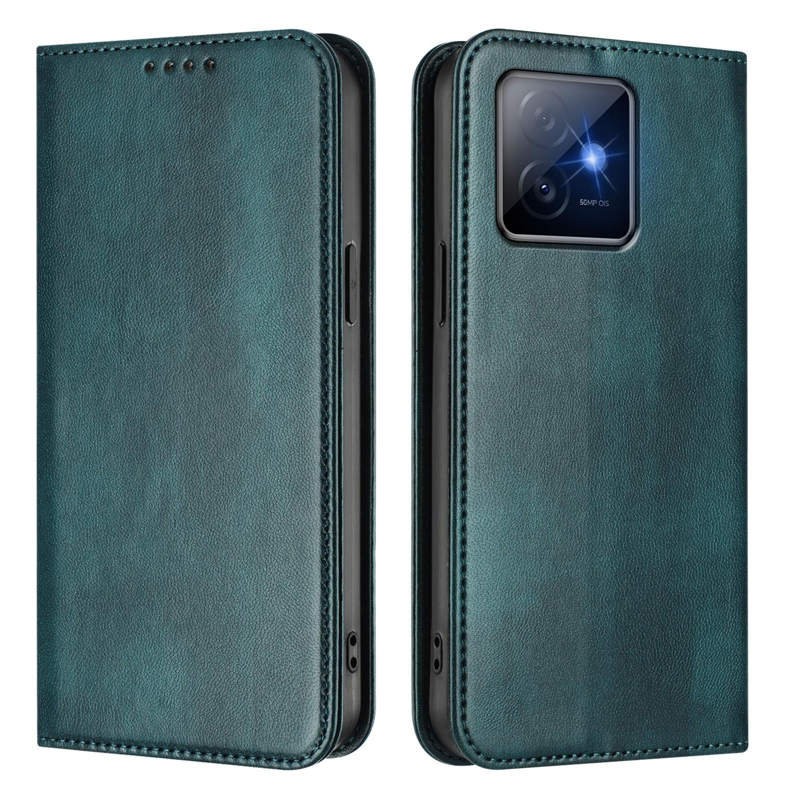 

For Honor X60 GT 5G Wallet Cases Retro Texture RFID Blocking Leather Phone Cover Dark Green