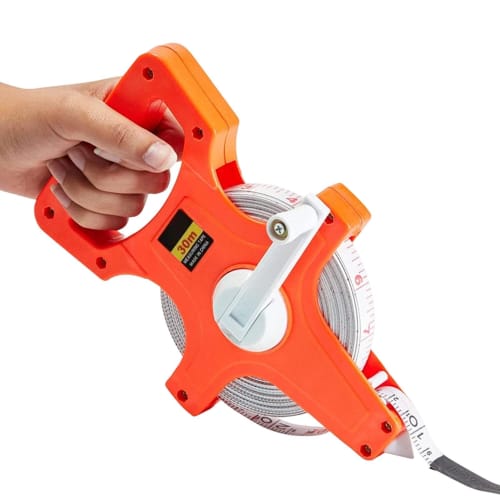 Fiberglass Measuring Tape, 20m/30m, Metric and Imperial, for Land Surveying, Area and Distance Measurements, Indoor and Outdoor, Construction, Accurat
