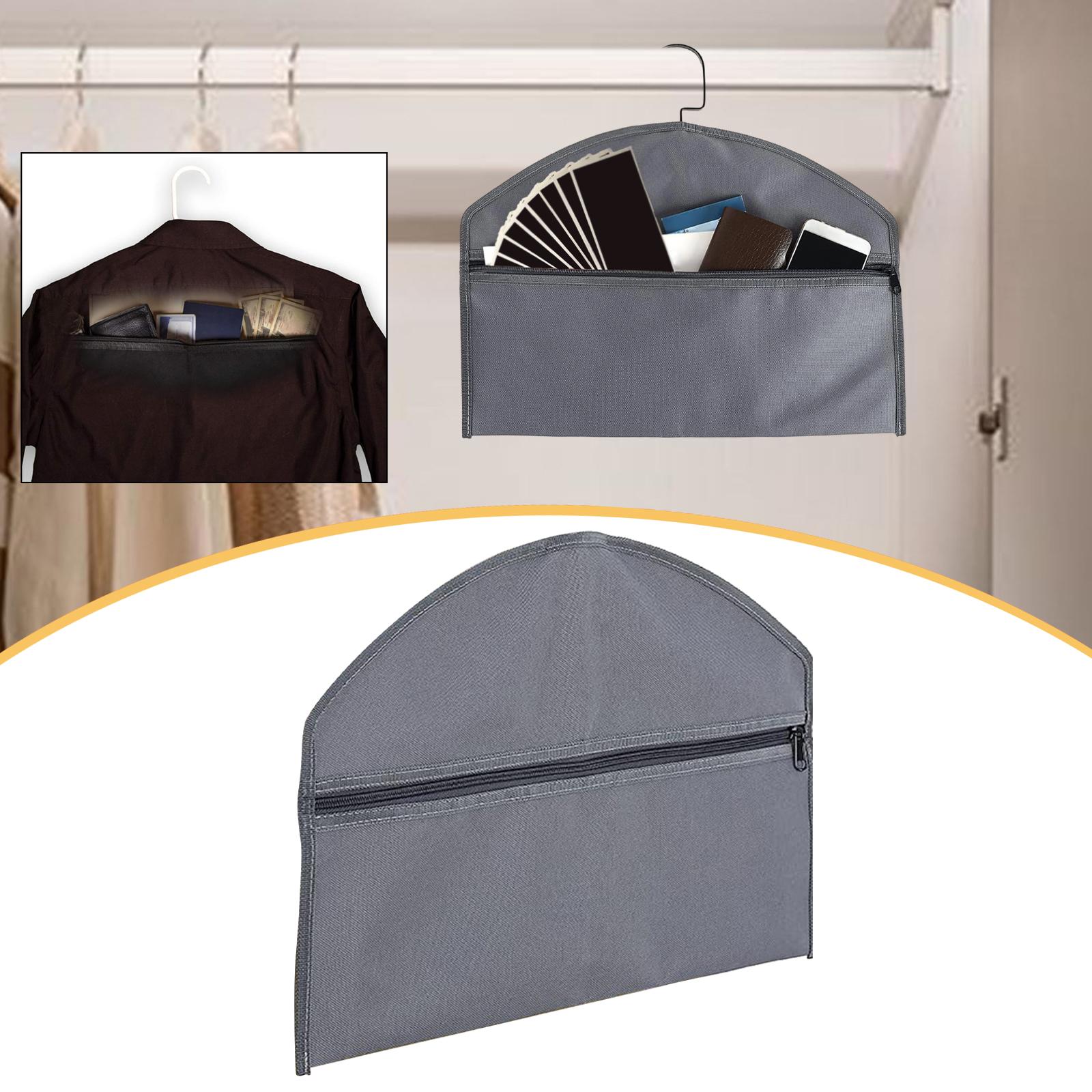 

Hanger Secure Bag,Document Holder Zipper Pouch Bag for Money Dorm серый