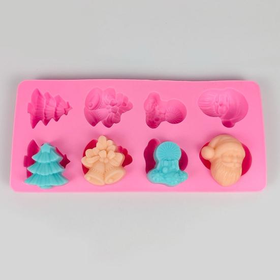 Christmas Chocolate Molds Easy to Demold Silicone Candy Molds Santa Clause Christmas Tree Bell Shape