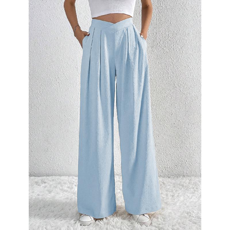 2026 Spring/Summer New Women's Commuting Style Pleated Casual Wide-Leg Loose Trousers