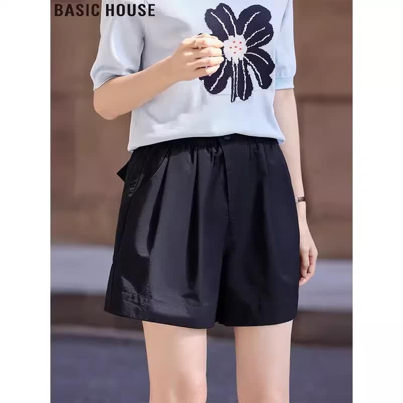 Basic House Women s Loose Wide-Leg Shorts XL