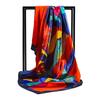 90*90cm Square Silk Scarf Women Shawl Print Satin Hijab Female Luxury Brand Square Lady Muffler Coverchief Bandanna Pareo Girl