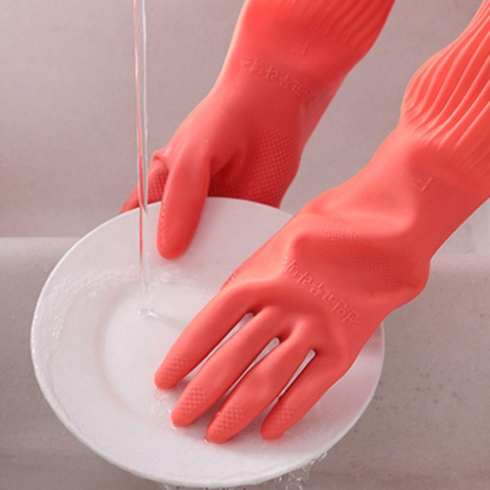 Luvas Domésticas de Borracha Impermeáveis Luvas Grossas para Lavar Carro Luvas de Limpeza de Cozinha