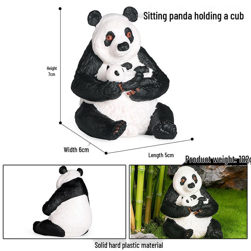 Cross-Border Educational Panda Toy & Wild Animal Model Set for Children