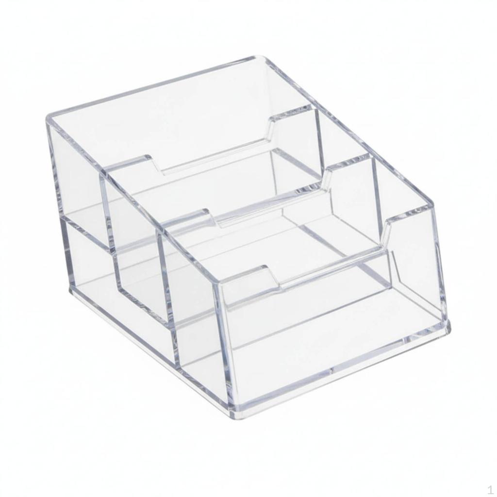 Acrylic Card Display Stand Space Saving Trading Storage Box Easy Access Desktop Postcard