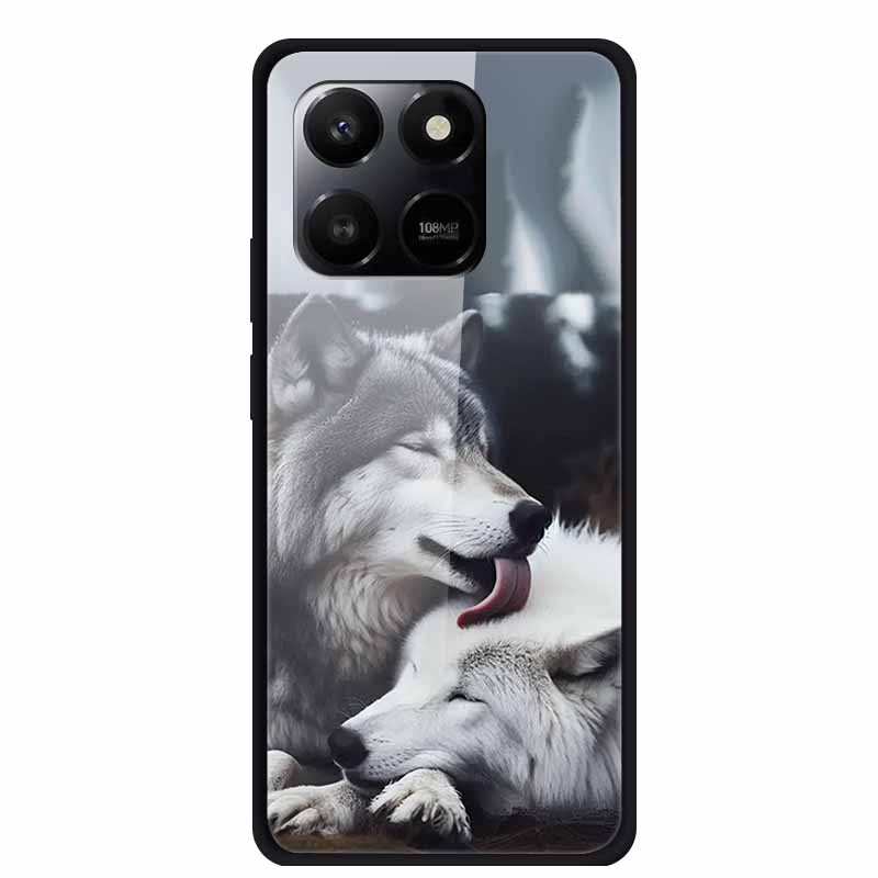 Glass Case For Honor X7d Play 10T 5G Case Soft Bumper Hard Tempered Glass Back Cover For Honor 400 Smart 2025 Phone Cases Fundas