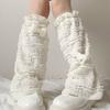 Japanese Tiered Ruffle Lace Leg Warmers for Women and Teens Knee Length Flared Leg Covers for Cosplay and Daily Wear