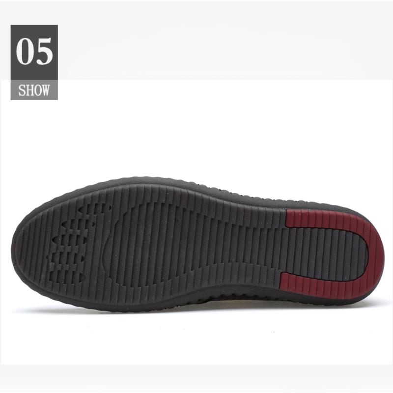 Men's Hollow Leather Casual Shoes Slip On Shoes Moccasins Summer