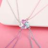 Lovecryst 4Pcs/set Fashion Lucky Four Leaf Clover Stitching Best Friend Bestie Necklace for Girls Fashion Friendship Gifts