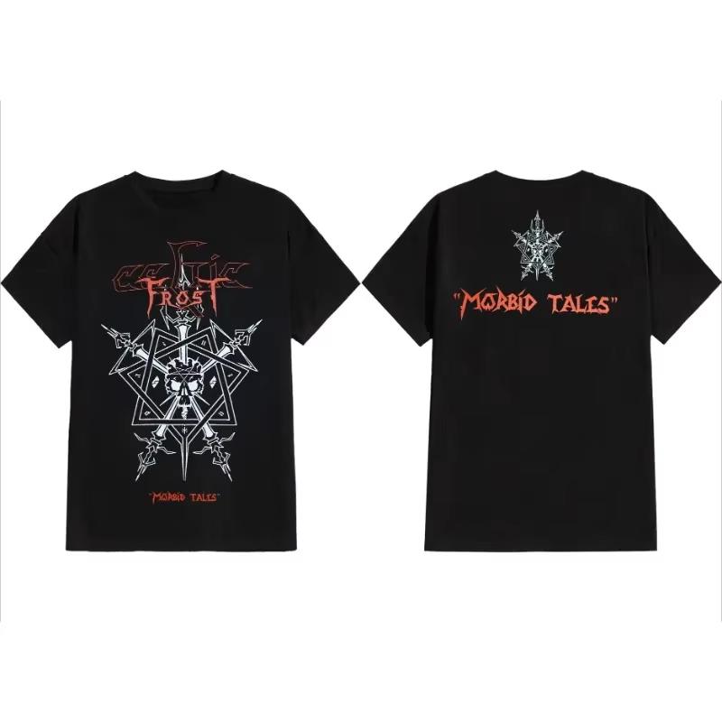 

Летняя Celtic Frost Morbid Tales Печать по периферии Летний Роскошный Бренд Мужские и Женские Футболки с Коротким Рукавом 4XL