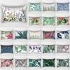 30*50cm Tropische Blume Pflanzenmuster Gedruckter Dekorativer Kissenbezug Schlafzimmer Wohnzimmer Zuhause Rechteckiger Kissenbezug Kissen