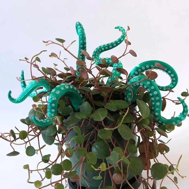 7KS Zábavná keramická dekorace Chobotnicová chapadla Halloweenská zábavná dekorace Domácí rostliny Dekorace květináče