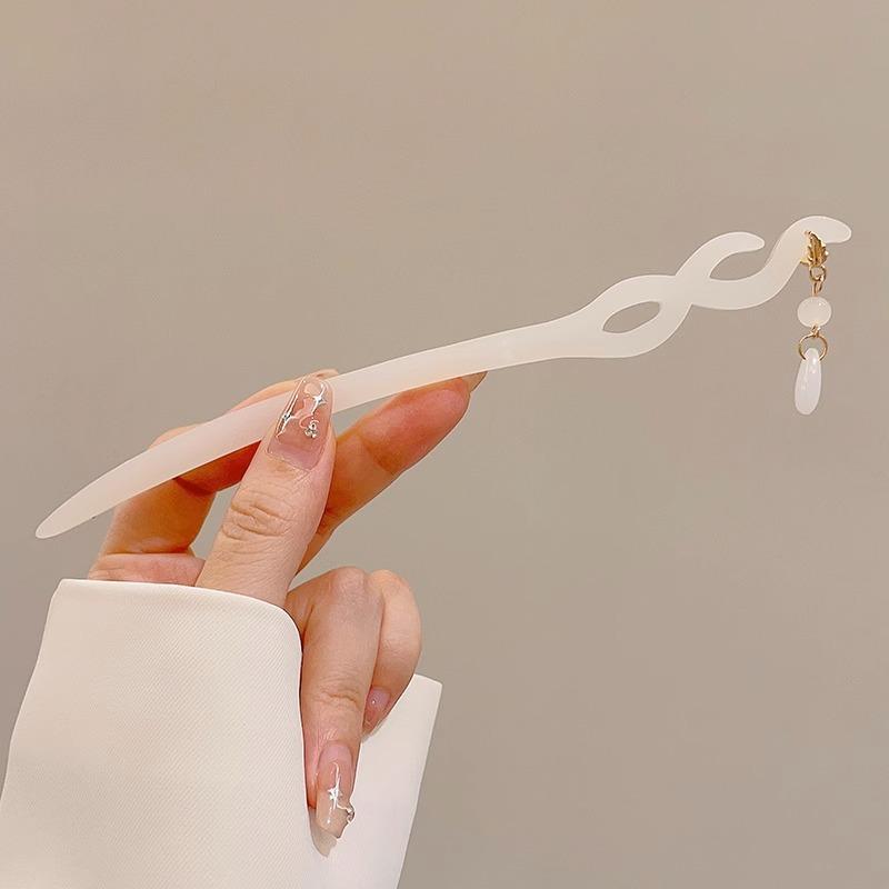 Alloy Hairpin Antique Female High-end Sense New Chinese Hairpin Versatile Fringed Hairpin Retro Back Head Disc Hair Headdress