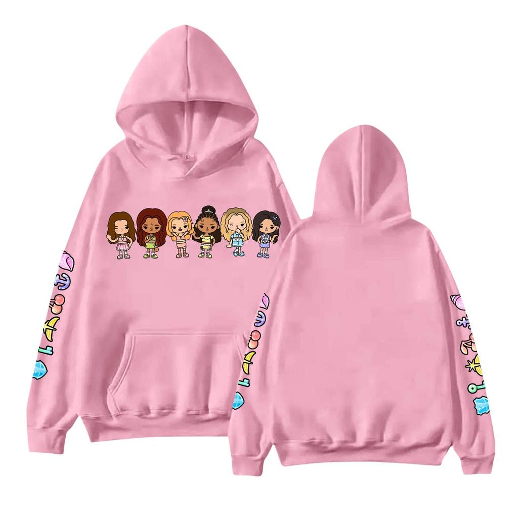 Unisex Mode Leichter Langarm-Pullover mit Taschen Bedruckter Hoodie