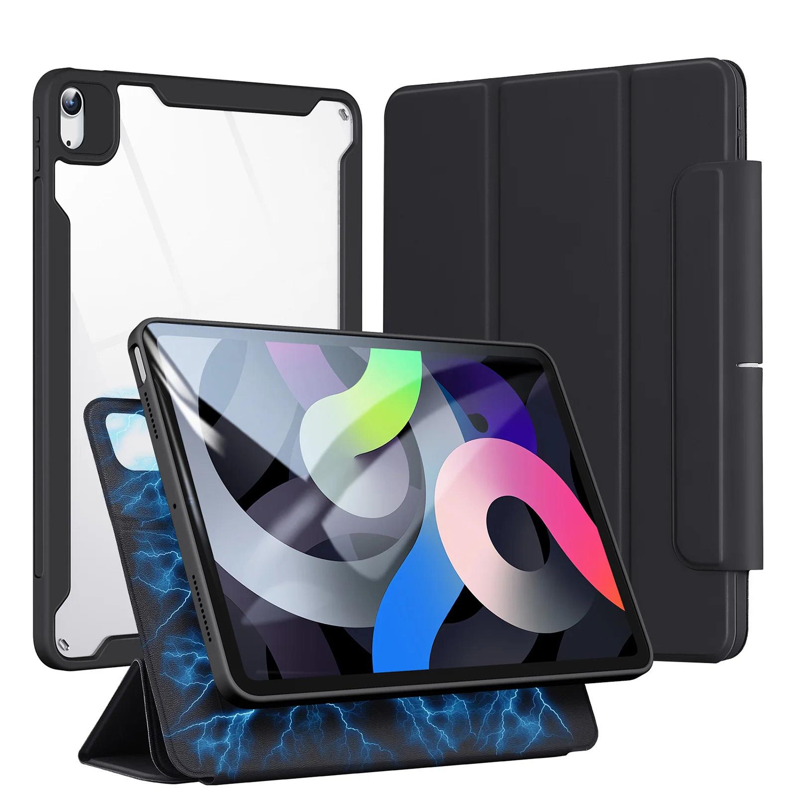 

Съемный чехол для iPad Pro 12,9 2021, магнитный чехол для iPad Pro 11 Air 5 Air 4 2021 2020 с подставкой для карандашей Smart Folio Air 4 2020 10.9 чёрный