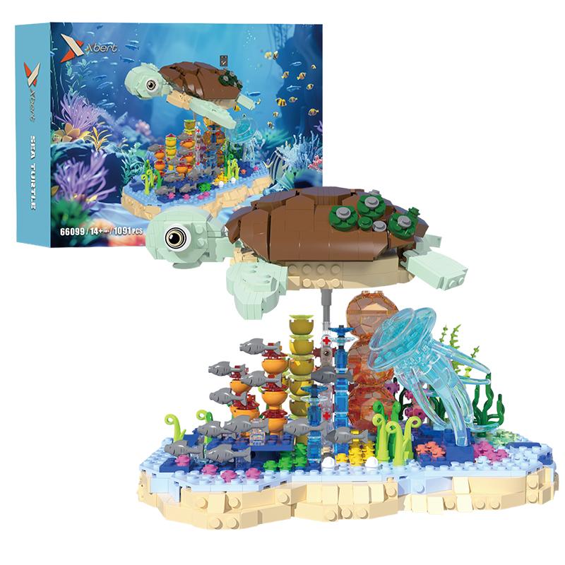 

1091PCS Sea Turtle Underwater World Scene Building Blocks Animal Model Bricks Desktop Decoration Kids Educational Toys Gifts