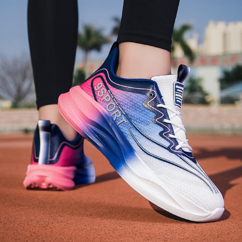 Men’s Contrast Color Sports Basketball Shoes Running Sneakers Shoes Students Over Sized Jogging Shoes