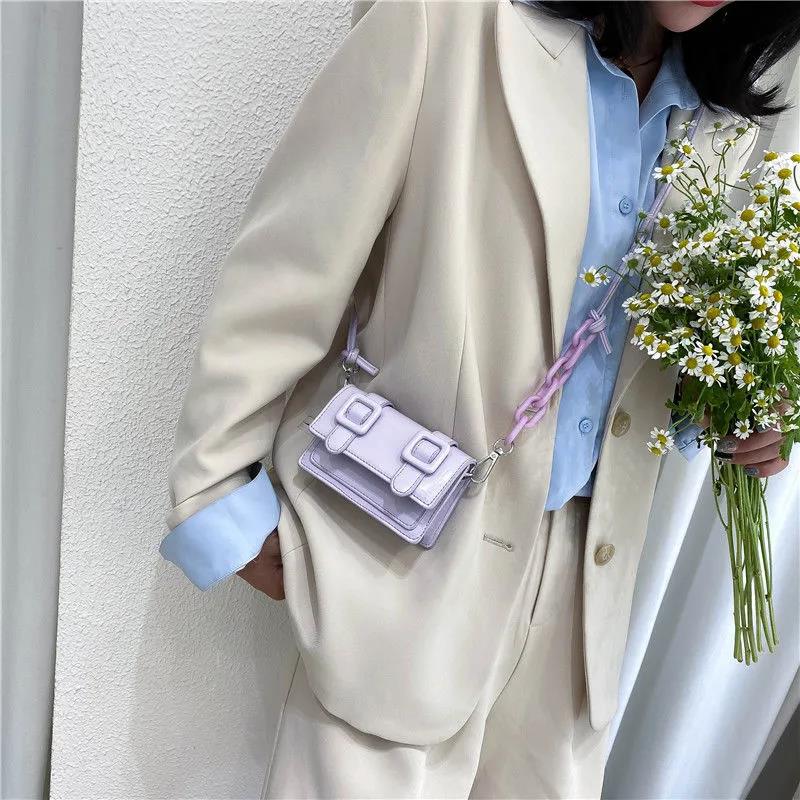 Women Shopping Small Bag High Quality Casual Mini Bags Vintage One Shoulder Bags Female Solid Color Street Handbag