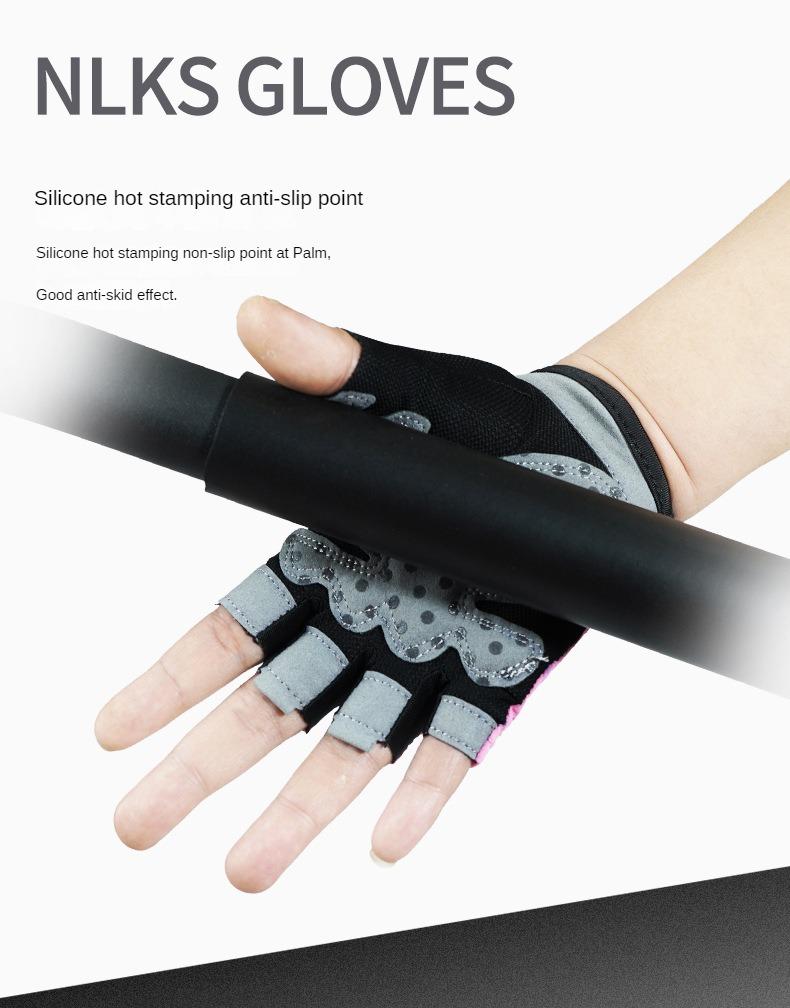 Sports Fitness Gloves Women's Equipment Training Professional Horizontal Bar Anti-slip Anti-wear Gloves Yoga Half-finger Anti-cocooning