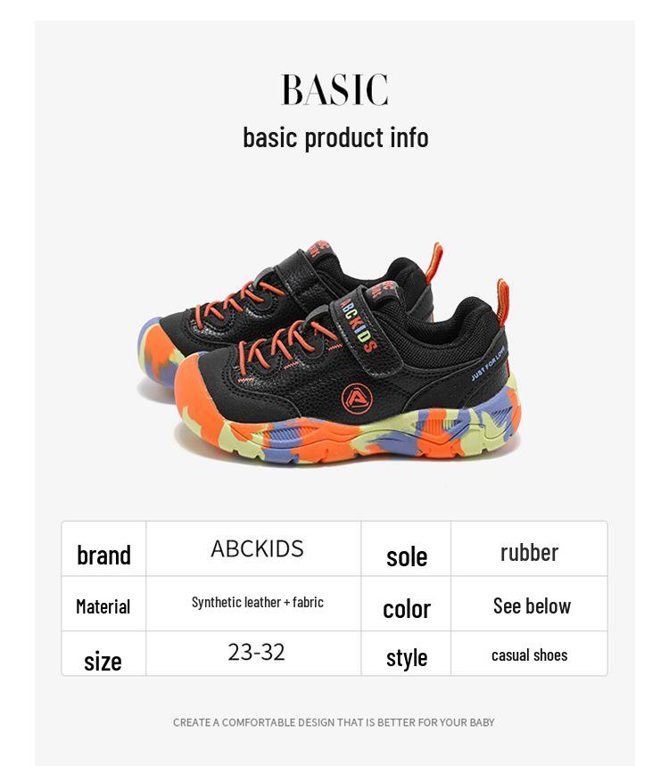 ABC Kids 6532 Autumn 2025 Anti-Slip, Anti-Kick Sneakers for Boys & Girls – Trendy Casual Children's Shoes.