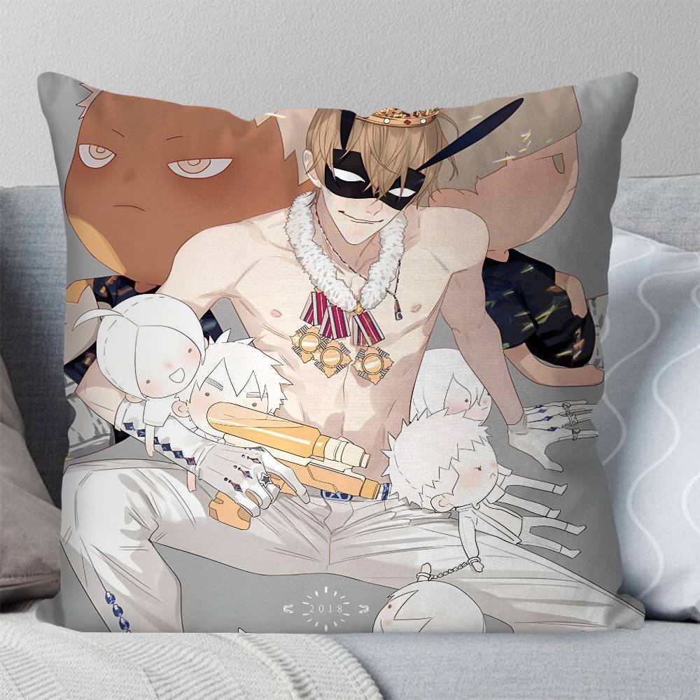 19 Days Anime Pillow Case Square Pillow Bedroom Sofa Leisure Comfort Cushion Car Living Room Home Decoration