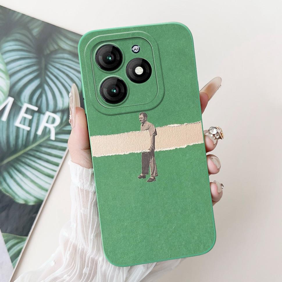 For ITEL A70 Case A665L Luxury Panda Painted Cover Silicone Soft TPU Phone Case For ITEL  A 70 80 A70 A80 ShockProof Back Cover