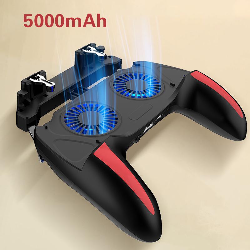 H10 Gaming Handheld Grip Game Controller Joystick Gamepad Voor Pubg Trigger Koelventilator Koeler Telefoon USB-Powered 5000mAh Batterij