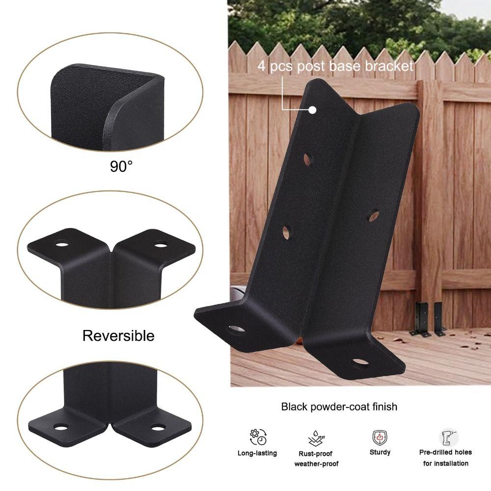 4pcs Adjustable Fence Post Base Support Pergola Post Base Brackets  Terrace Support