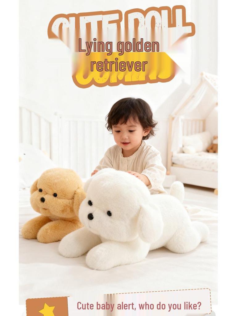 Cute Large Dog Plush Pillow and Bed for Girls