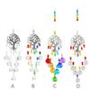Colorful Crystal Wind Chime Beautiful Garden Jewelry Pendan Decor Suitable for Window Home Car Party Wedding Decoration