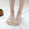 5 Pairs No Show Half Socks Moisture Wicking Nonslip Toe Separator Invisible Forefoot Socks for Women's Dress Shoe Heel